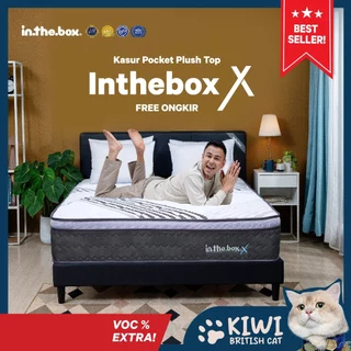 INTHEBOX X (Plush Top) Kasur Spring Bed - FREE Bantal | Ukuran Kasur 90x200, 100x200, 120x200, 140x200, 160x200, 180x200, & 200x200 | kasur berkualitas