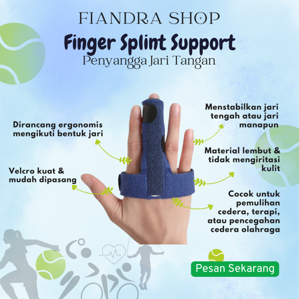 Jual Finger fixed orthopedic support Finger Splint Protector Pelurus ...