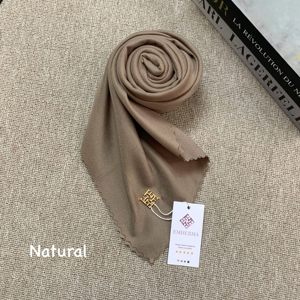 Emhermahijab HARA Voal Premium Square Plain (Basic Kerudung Voal Premium Segi Empat Lasercut
