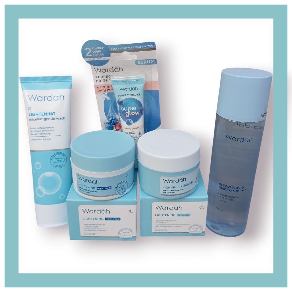 Jual Paket Wardah Lightening Series 1 satu paket murah Skincare / Paket
