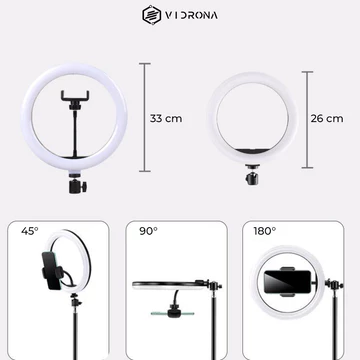 VIDRONA ELK 152 Ringlight 26cm 33cm Lampu Selfie Make Up Vlog Live