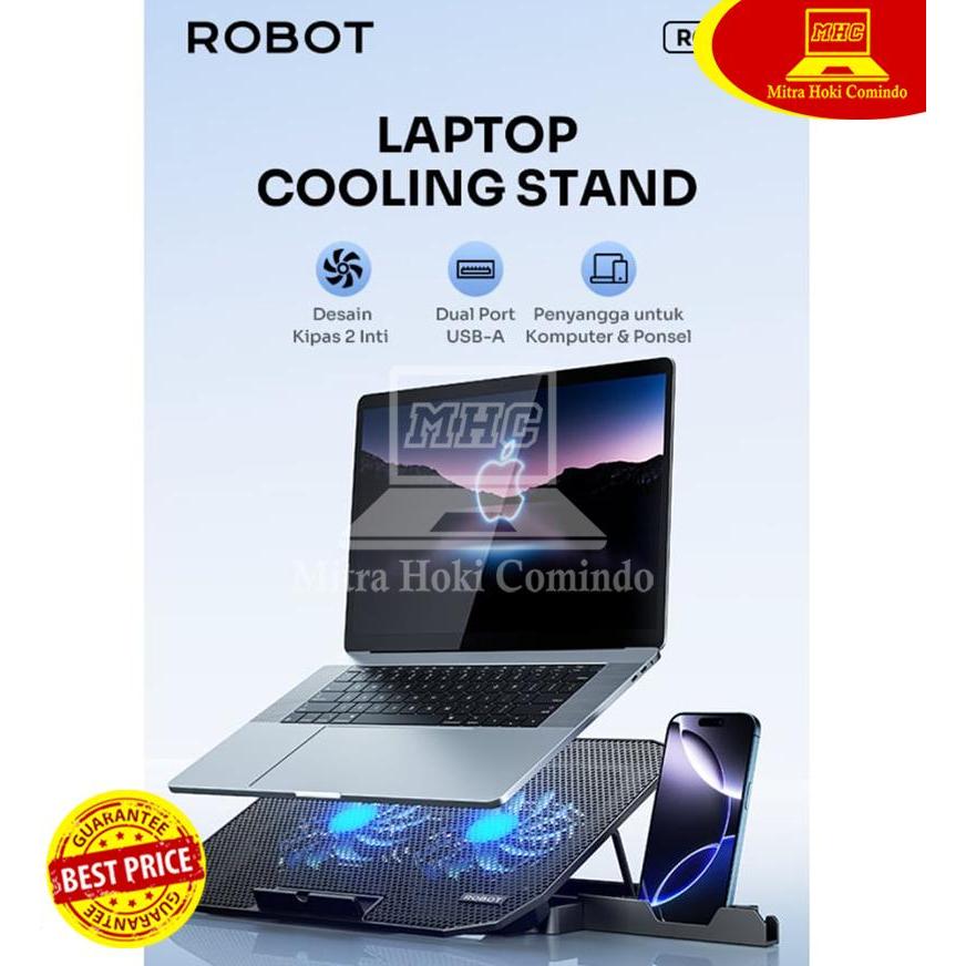 Jual Cooling Pad With Stand Dual Kipas Turbo Laptop Notebook Robot ...