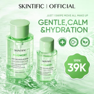 SKINTIFIC - Mugwort Calm Down Micellar Water  | Pembersih Cleanser Makeup Sekali Bersih Total Tanpa Residu Tidak Menyumbat Pori Tidak Membuat Jerawat Aman untuk Kulit Sensitif Non-Comedogenic Make Up Remover Cleansing Oil Balm Centella&Ceramide
