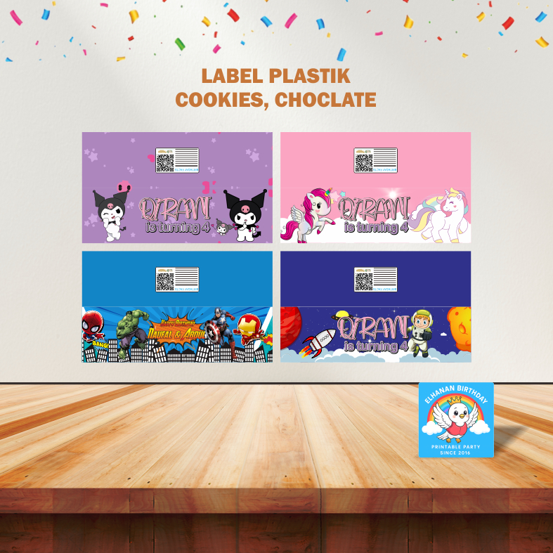 Jual SNACK TAG CUSTOM 12 CM, LABEL COOKIES PERMEN COKLAT | Shopee Indonesia