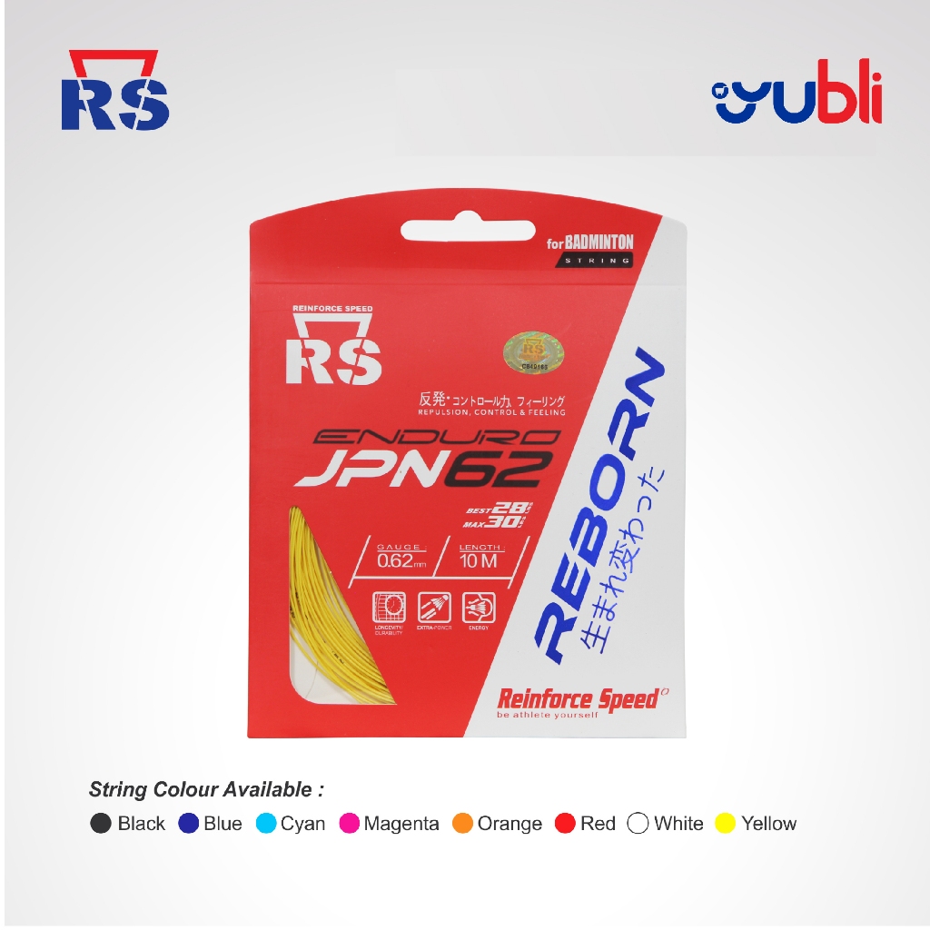 Jual YuBli | SENAR RAKET BADMINTON RS JPN 62 REBORN | 100% ORIGINAL ...