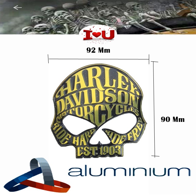 Jual Emblem Harley Davidson Motor Cycles 92 x 90 mm | Shopee Indonesia