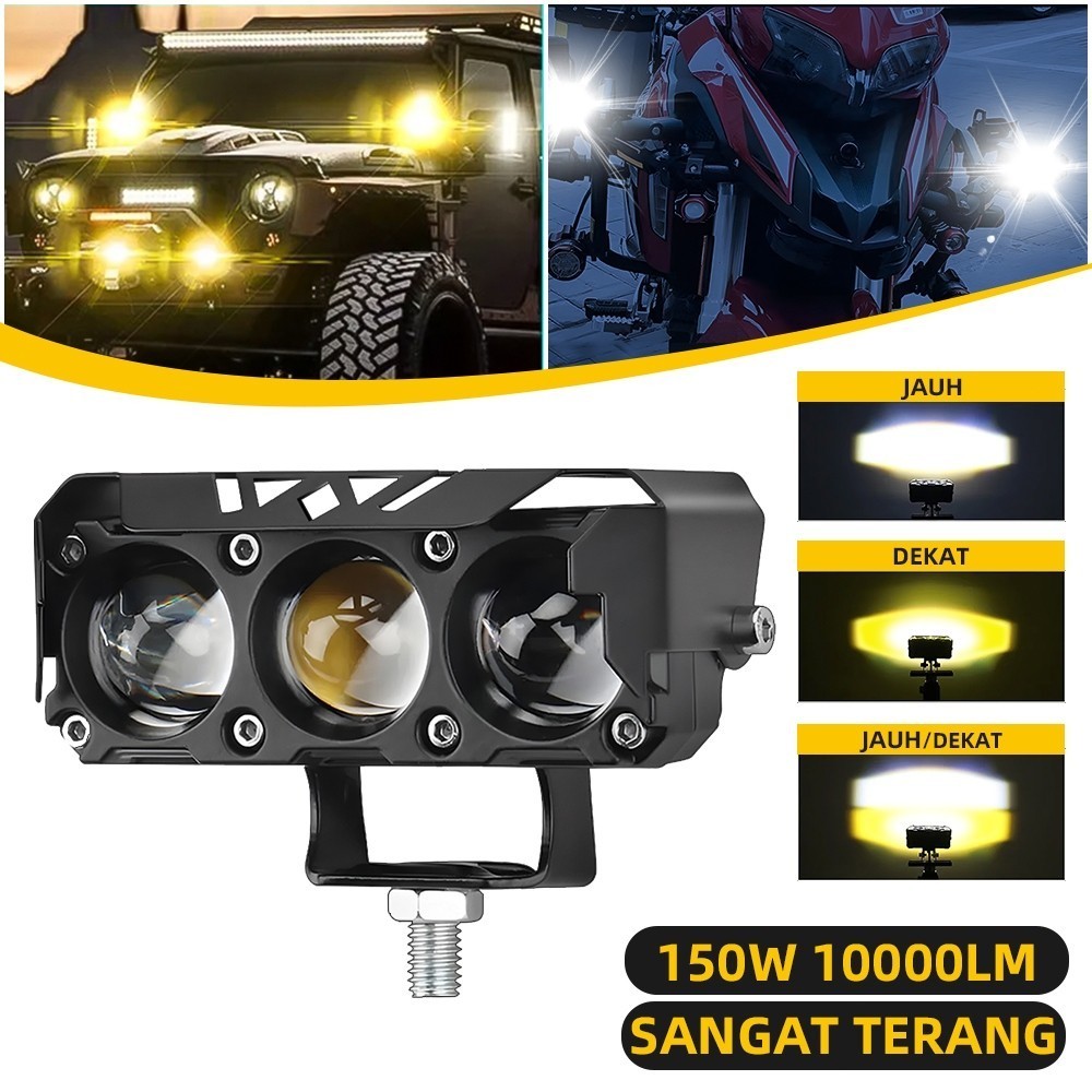 LAMPU LED SQL 3 MATA TERMURAH ACDC MOTOR MOBIL TRUK