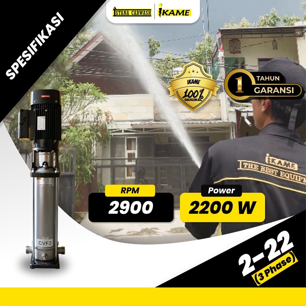 Jual Pompa Jet Steam VMP IKAME 2-220 3 Phase Vertical Multistage Pump ...
