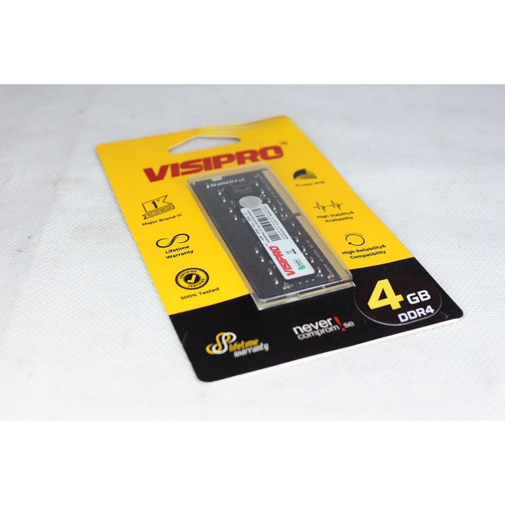 Jual RAM MEMORY VISIPRO DDR4 4GB / 8GB 2666MHz PC-21300 SODIMM LAPTOP ...