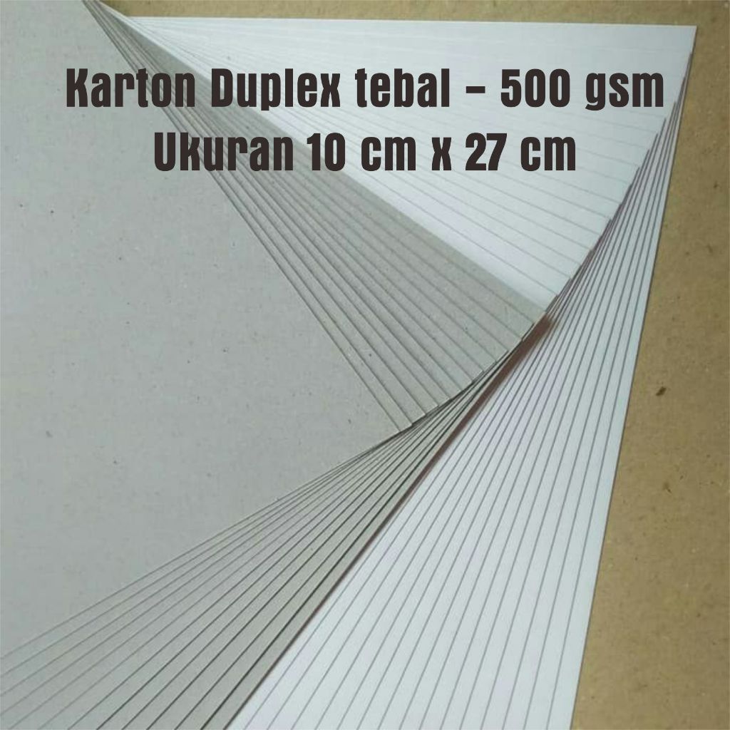 Jual KERTAS DUPLEX DUPLEK TEBAL 500 GR (10 X 27 CM) / KERTAS DUPLEX ...