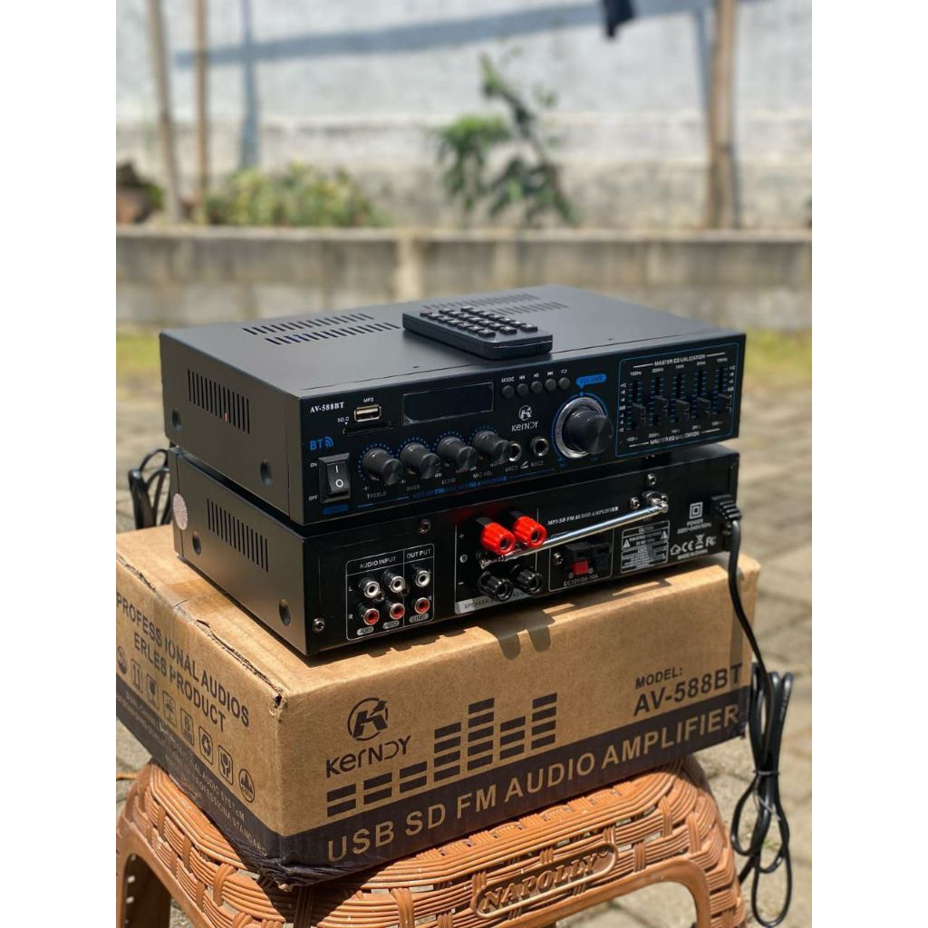 Jual Kendy AV-588BT USB SD FM Audio Amplifier Bluetooth - Power ...