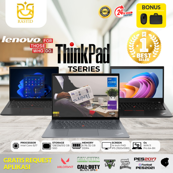 Laptop Murah Lenovo Thinkpad T14s, T14, T480, T430, T440, T450, T460, T470s, T47