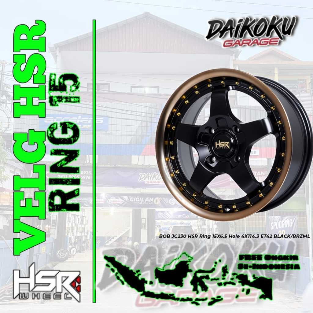 Jual velg racing hsr bob ring 15 pelek mobil r15 untuk avanza xenia ...