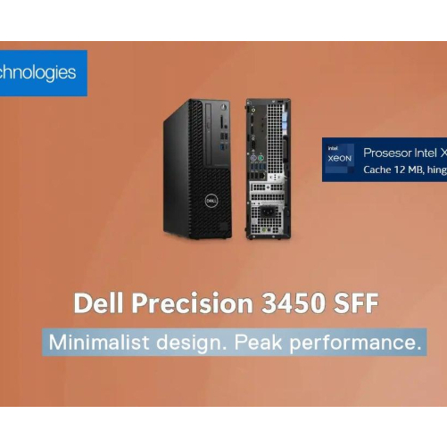 Server DELL Mini PC Workstation DELL Precision 3450 SFF Proc XEON W-1350 Gen 11 Included Wifi 5 GHz & Bluetooth Internal