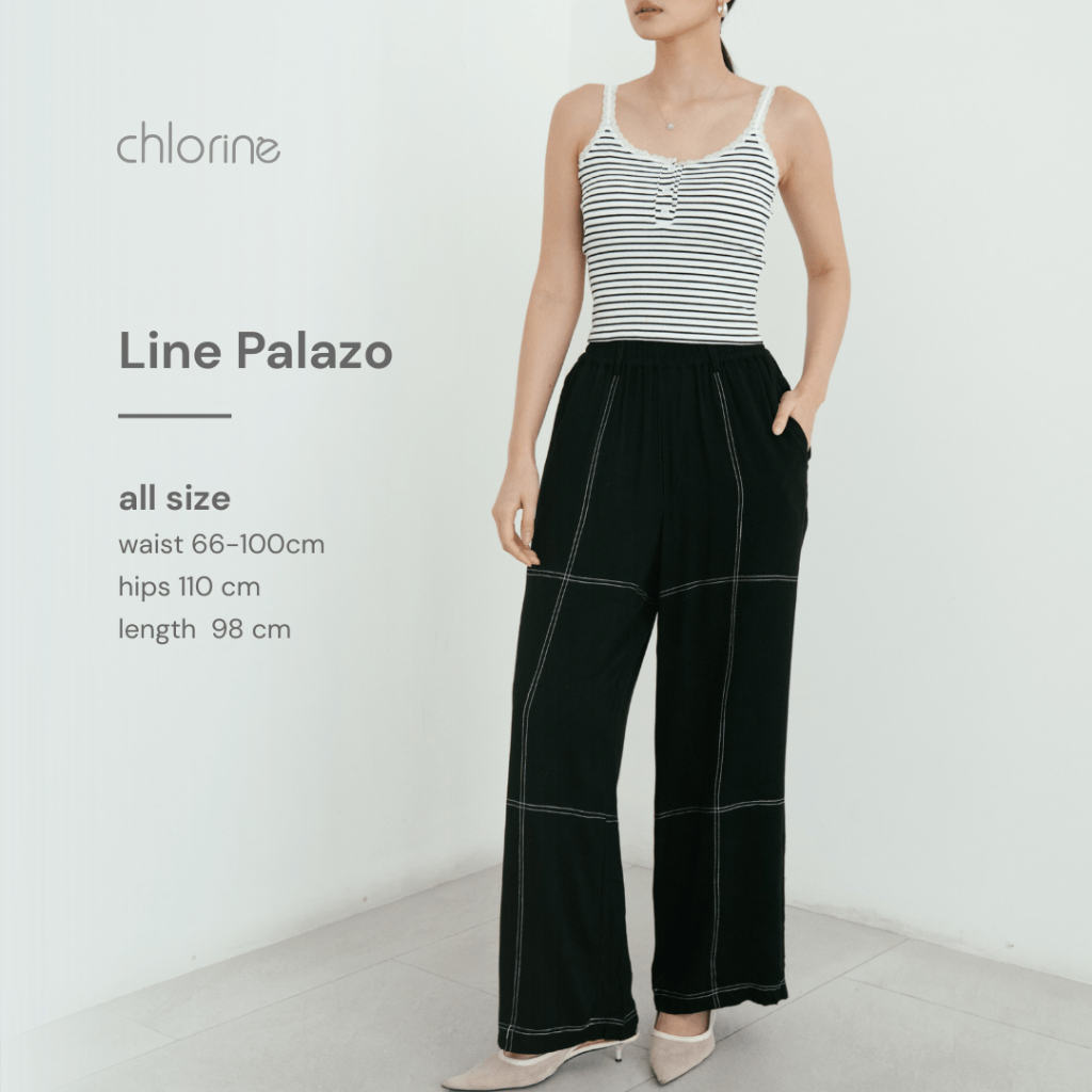 Jual Chlorine Clothe | Line Palazzo | Celana Kulot Wanita | Palazzo ...