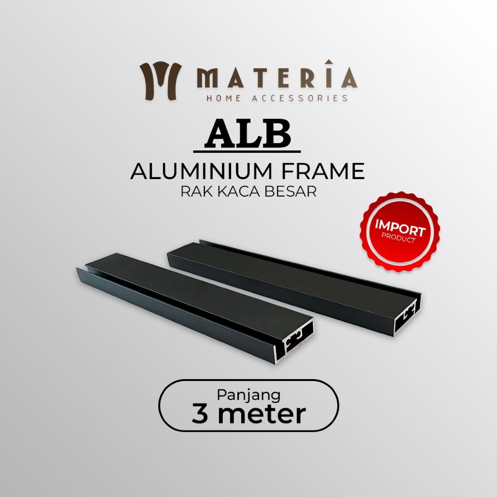 Jual Aluminium Frame untuk Rak Kaca Besar – Panjang 3 Meter | Shopee ...