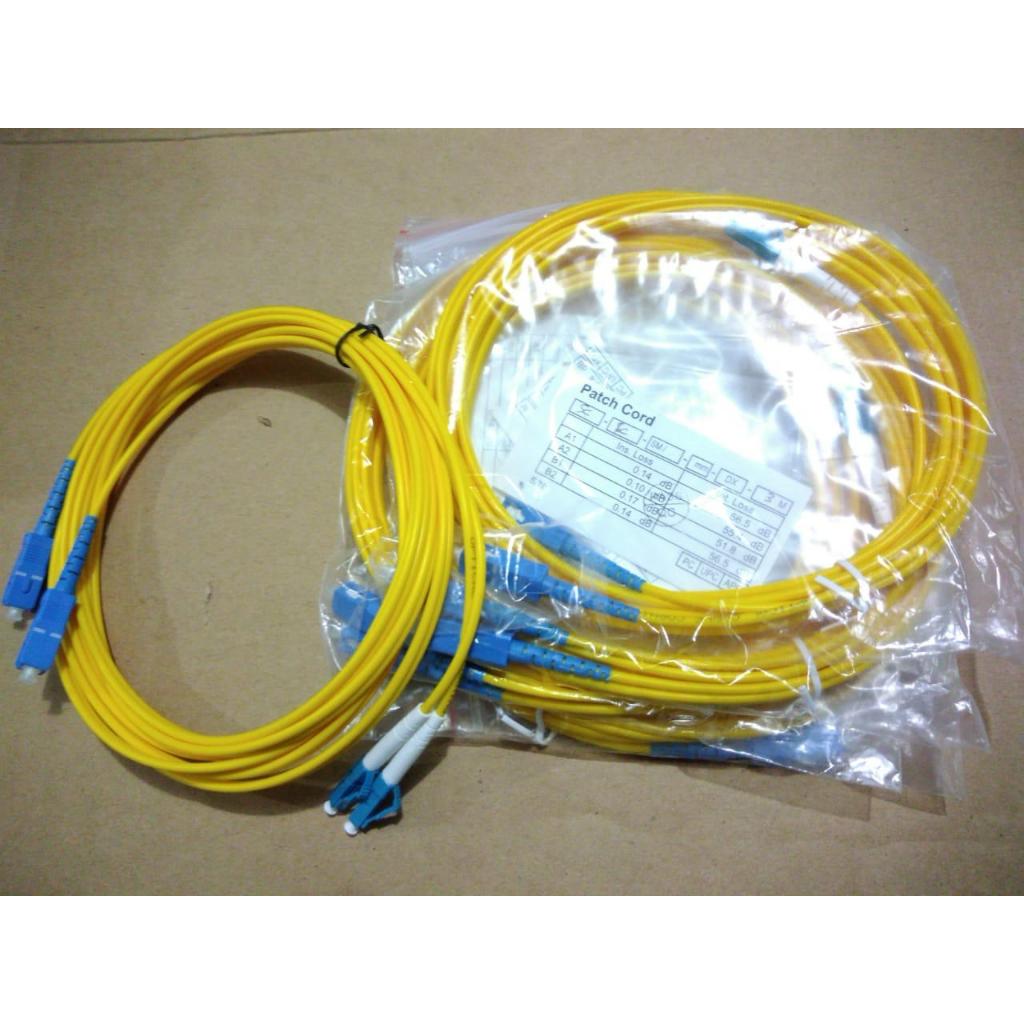 Jual Kabel Fiber Optik Patchcord Duplex SC-LC UPC Single Mode 1.5m, 3m ...