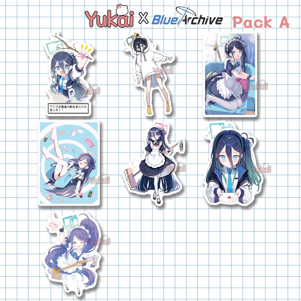 Jual Stiker Aris Blue Archive Premium - Sticker Pack Anime Waterproof ...