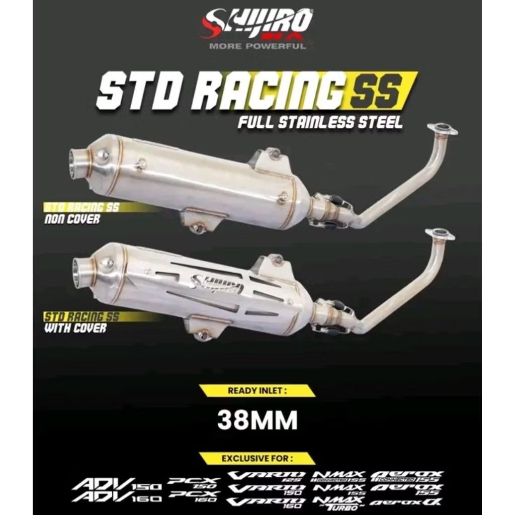 Jual KNALPOT STANDAR RACING SHIJIRO TYPE PERFORMANCE STAINLESS FOR ADV ...