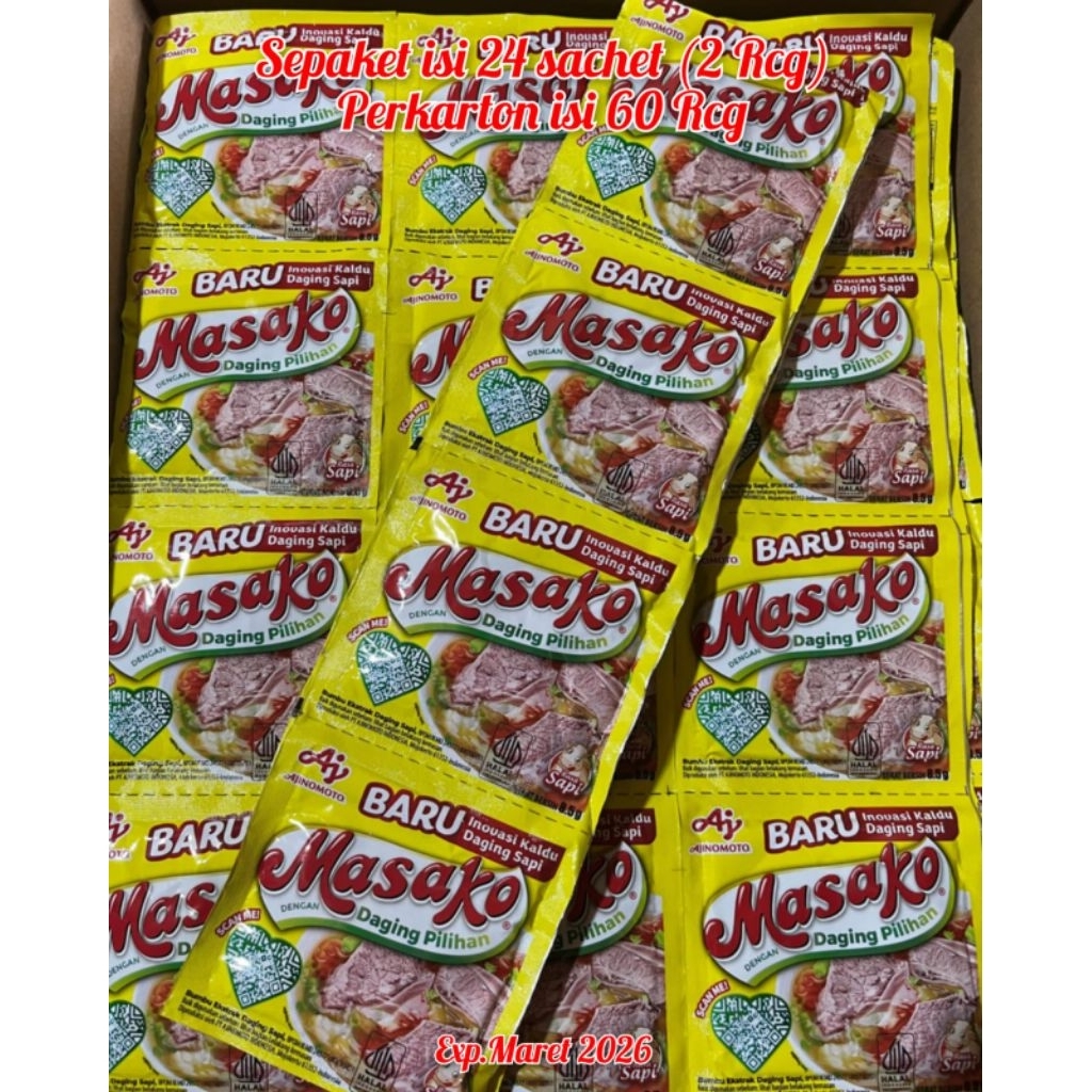 Jual MASAKO RASA SAPI SEPAKET ISI 24SACHET | Shopee Indonesia