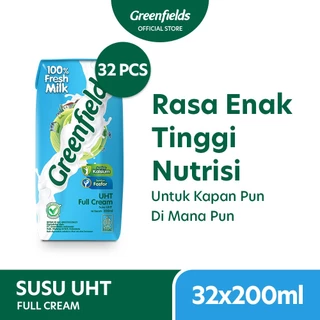 [LEBIH HEMAT] Susu Greenfields UHT Full Cream 200ml x 1 Karton