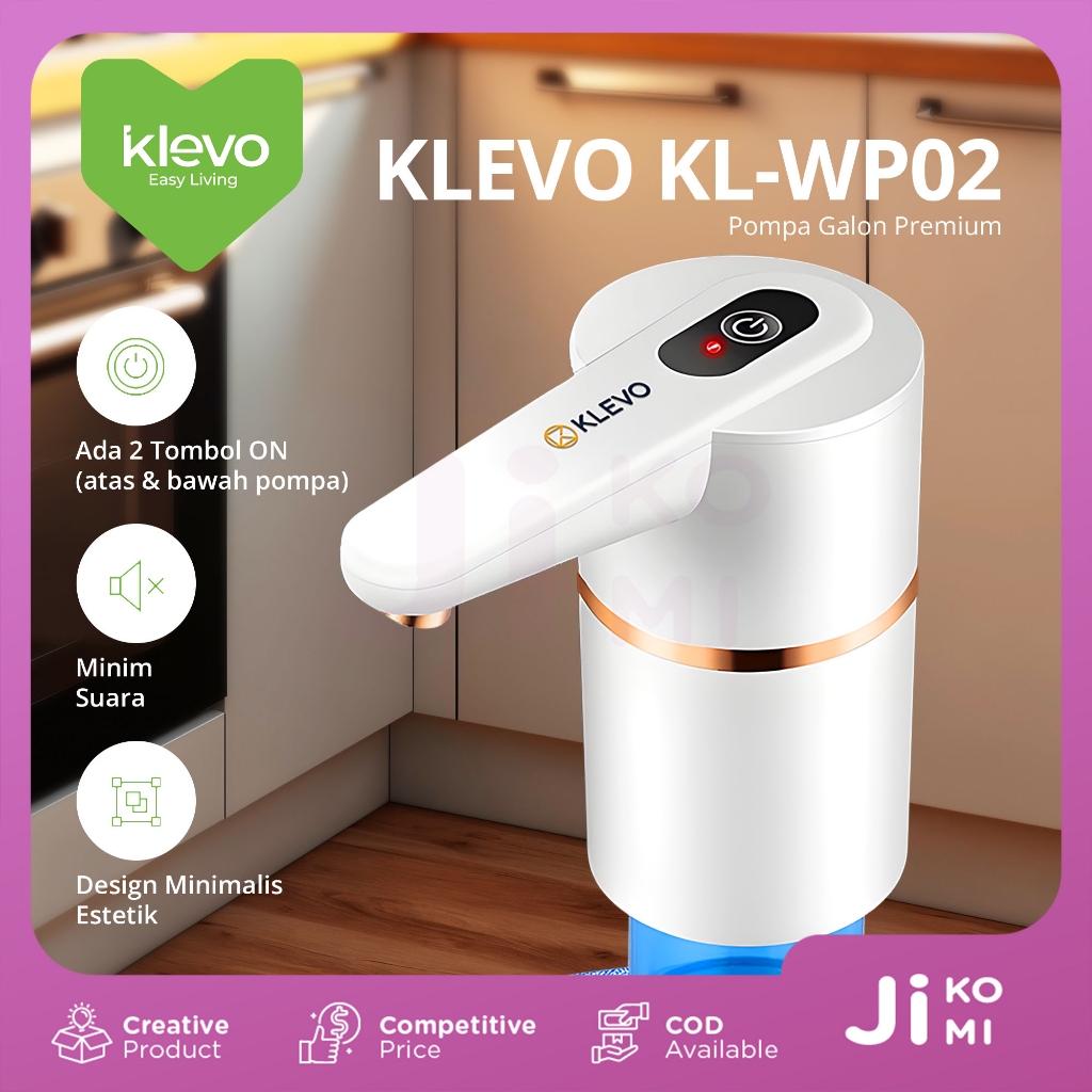 Jual KLEVO KL-WP02 Pompa Galon Elektrik Otomatis Premium Rechargeable ...