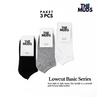 THE MUDS - Paket Bundling 3 Pasang Kaos Kaki Pendek Lowcut Motif Polos/Basic