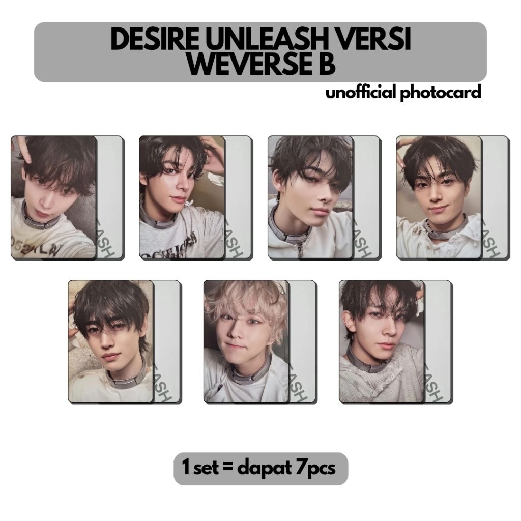Jual [UNOFFICAL SET] ENHYPEN DESIRE UNLEASH PHOTOCARD | Shopee