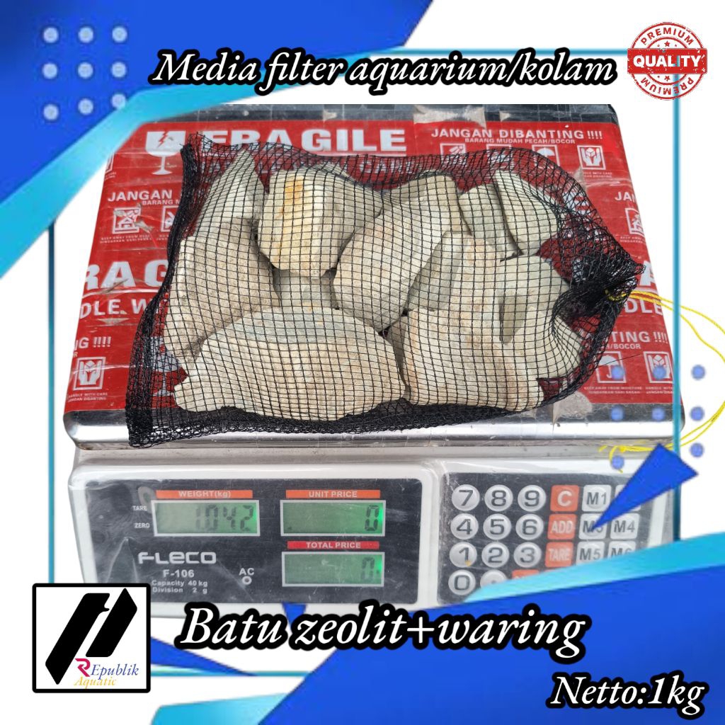 Jual Batu zeolit 1 kg plus waring / batu zeolit / media filter / media ...