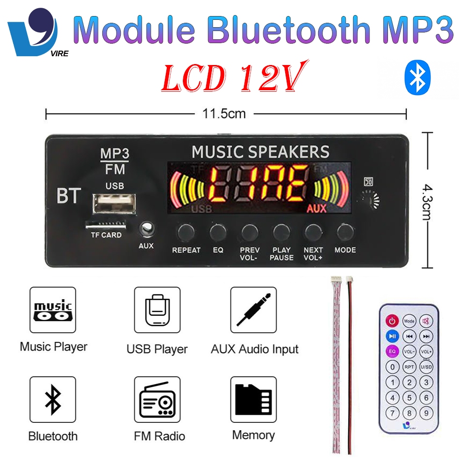 Jual MP3 Module Bluetooth Kit FM Radio with Splash Screen besar ...