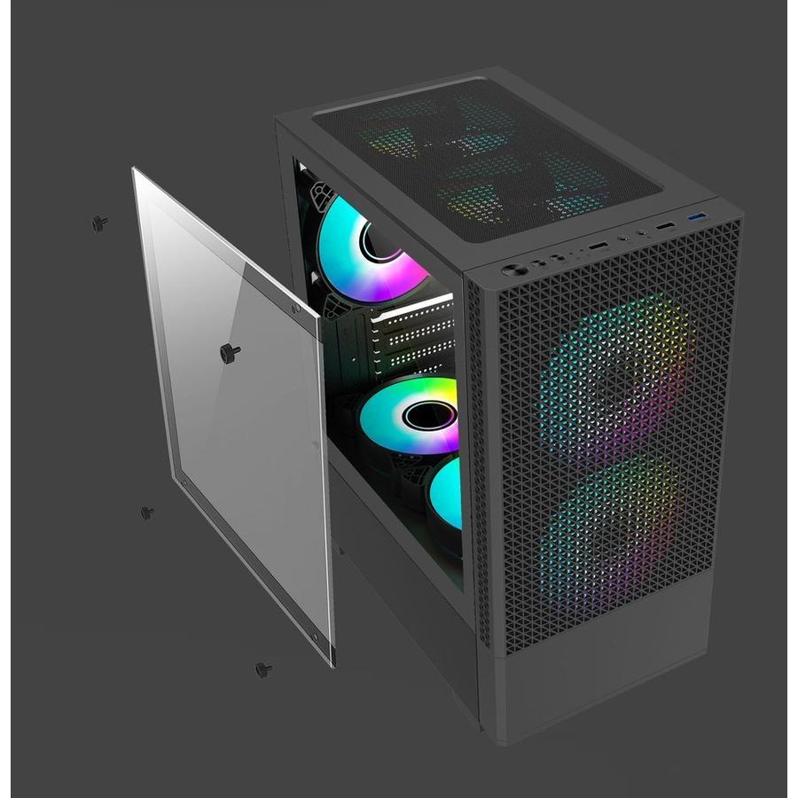 Jual VenomRX Casing PC Casing Gaming Helix M-ATX With 2x120mm Fixed RGB ...