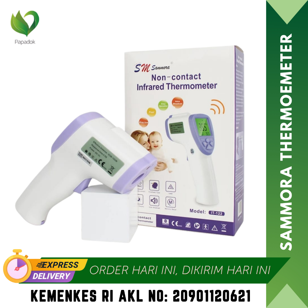 Jual Sammora Thermometer Tembak Infrared / Termometer Cek Suhu tubuh SM ...