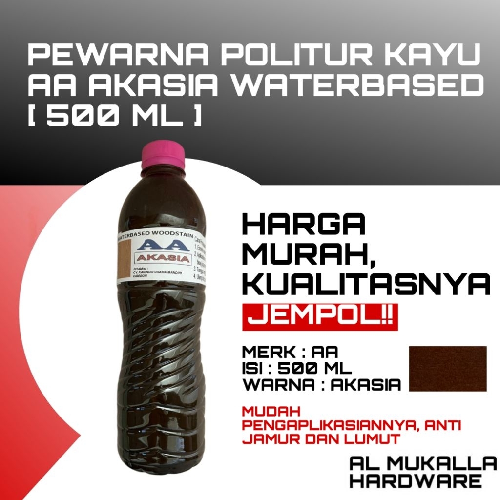 Jual Politur Kayu Jati Mahoni Waterbased AA Akasia Plitur Woodstain ...