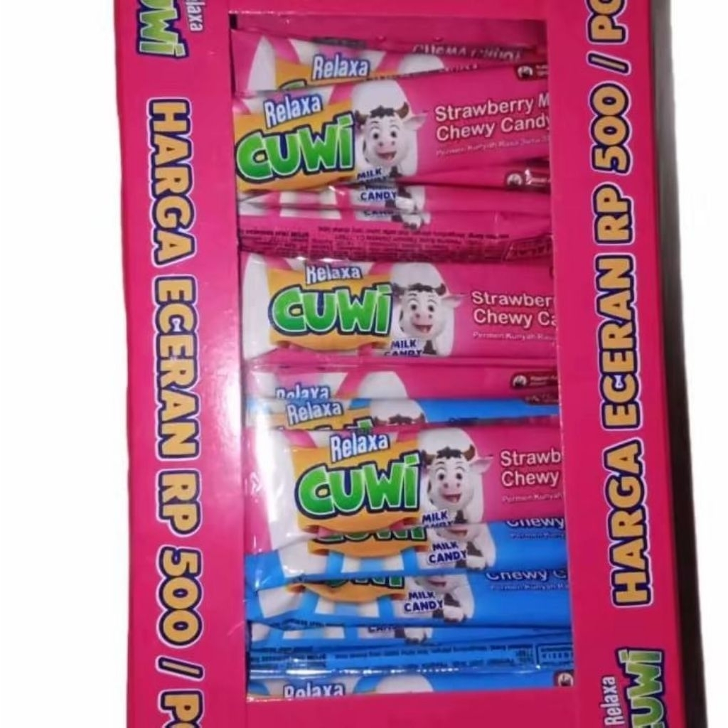 Jual PERMEN RELAXA CUWI MILK LONG PACK ASSORTED BOX NETTO 60 PCS muraah ...