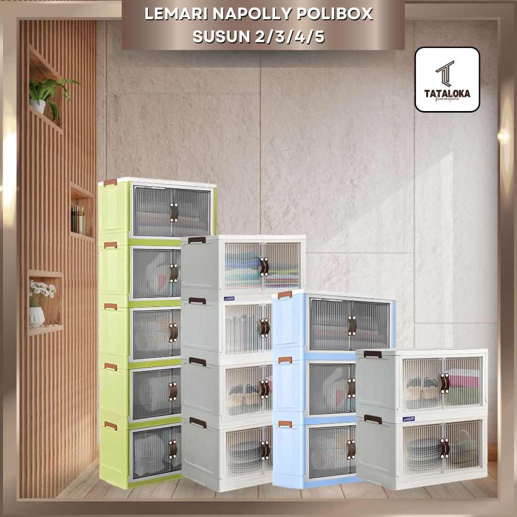 Jual LEMARI PLASTIK SUSUN 3 POLIBOX TUMPUK SERBAGUNA MURAH KUAT ...