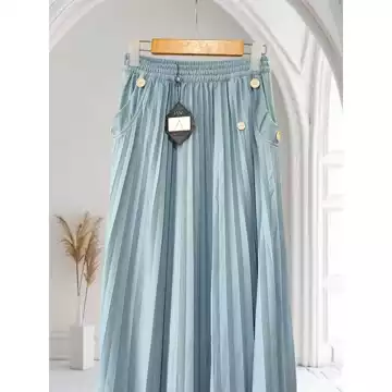 Rok Plisket Rok Plisket Premium Rok Rania Plisket Premium Rok Plisket Variasi Saku Kancing