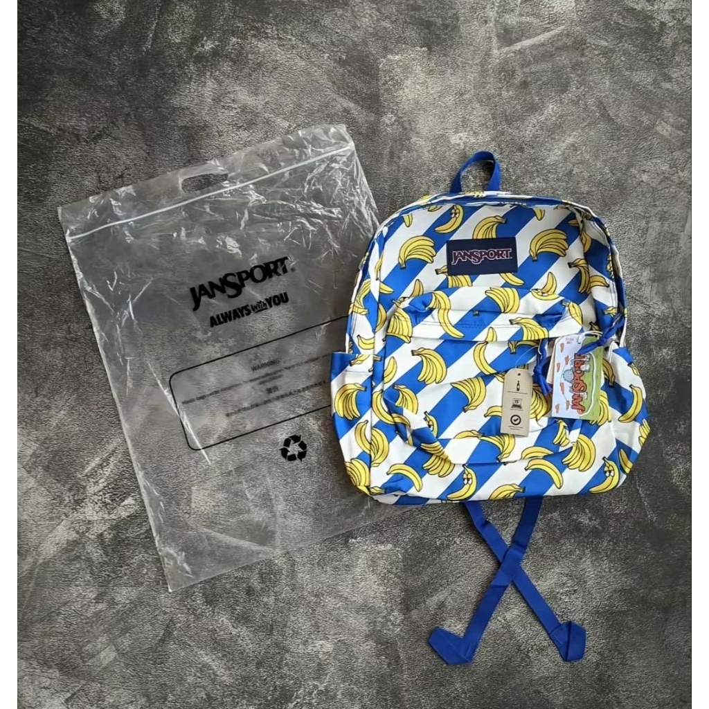 Jual TAS RANSEL SEKOLAH JANSPORT MOTIF BANANA | Shopee Indonesia