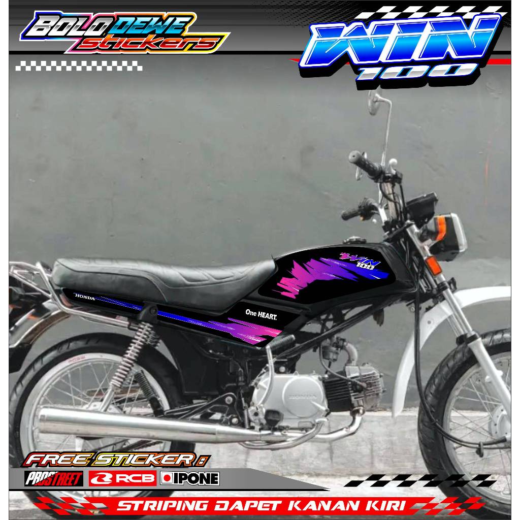 Jual STRIPING VARIASI MOTOR HONDA WIN 100 - LANDAK STYLE / STICKER LIST ...