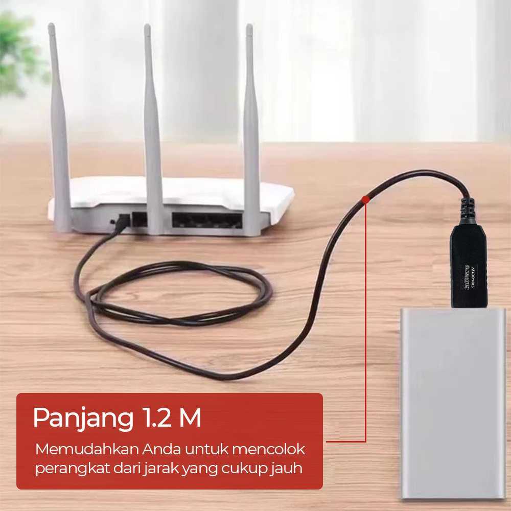 Jual 5V to 12V USB Converter Adapter Power Boost Line 1A Wifi Router ...