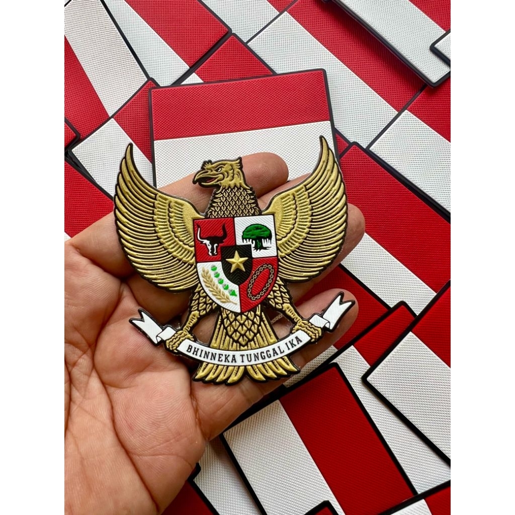 Jual Logo garuda New ( rubber uk 7,5 x 7,5 tinggal tempel sudah ada lem ...