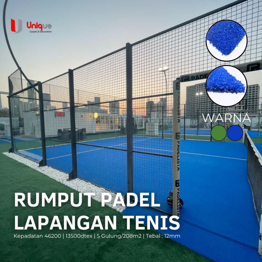 Jual Rumput Sintetis Lapangan Padel Tennis Court / Karpet Rumput ...