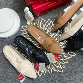 Sepatu Kerja Flatshoes Wanita Branded37 41 Hitam