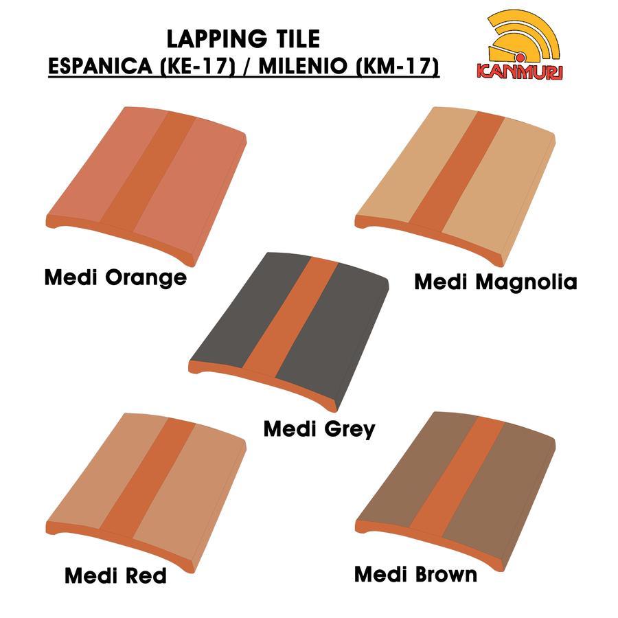 Jual Aksesoris Lapping Tile Genteng Kanmuri Espanica Milenio Warna Medi ...