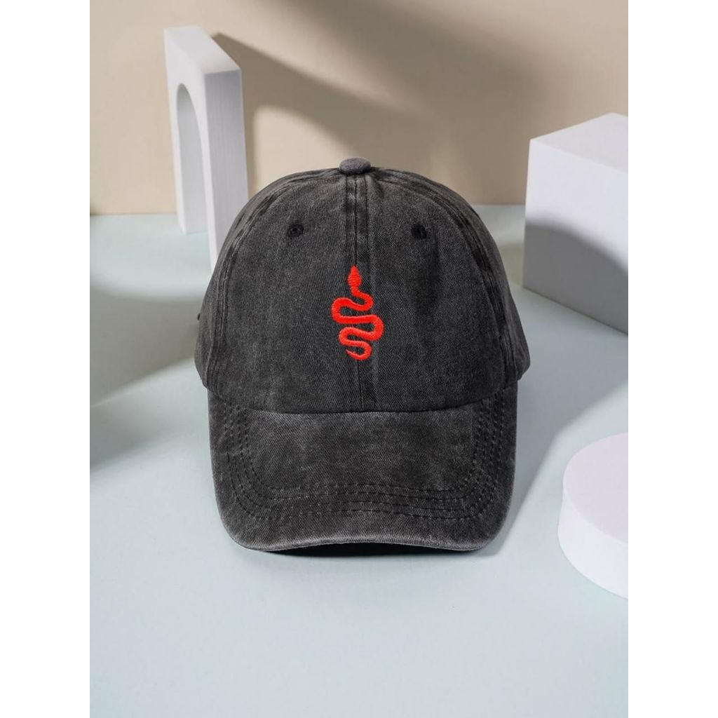 Jual Topi Baseball Kekinian Cap Red Snake Bahan Denim Wash Terbaru 2025 ...