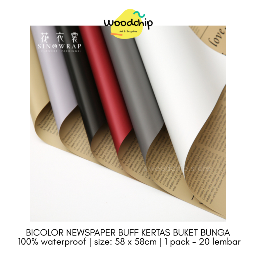 Jual [PACK] BICOLOR BUFF NEWSPAPER (BCL-06) CELLOPHANE | KERTAS BUKET ...