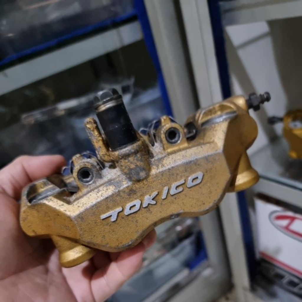Jual Kaliper depan kanan Tokico kawasaki ZX 6 ZX6R radial 108 mm 4