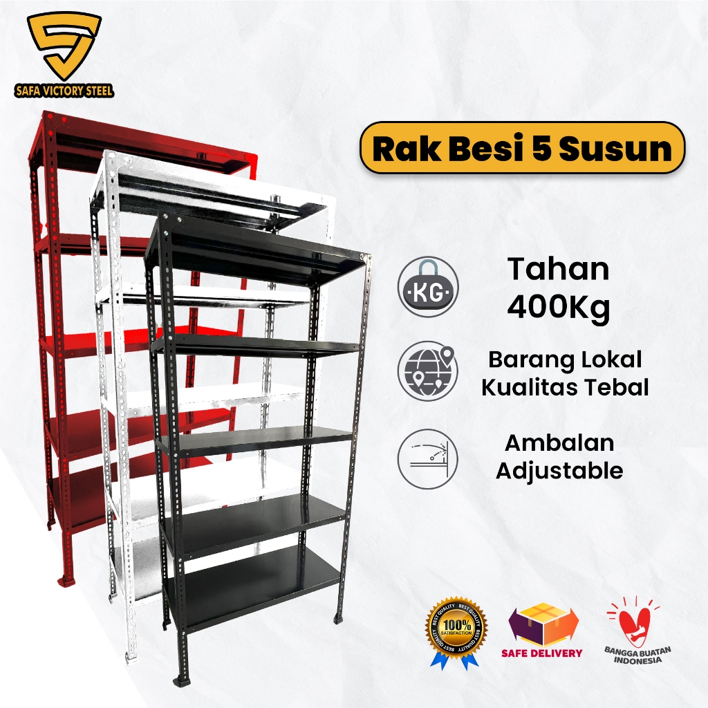 Jual Rak Besi Lokal Custom 5 Susun Plat Tebal 1.6mm (Bukan Kualitas ...
