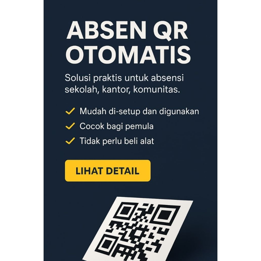 Jual SISTEM ABSEN QR CODE OTOMATIS | Shopee Indonesia
