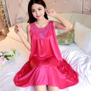 Girl.collection18_Baju Tidur Wanita Dewasa Happy Bahan Satin Import Size Xxl