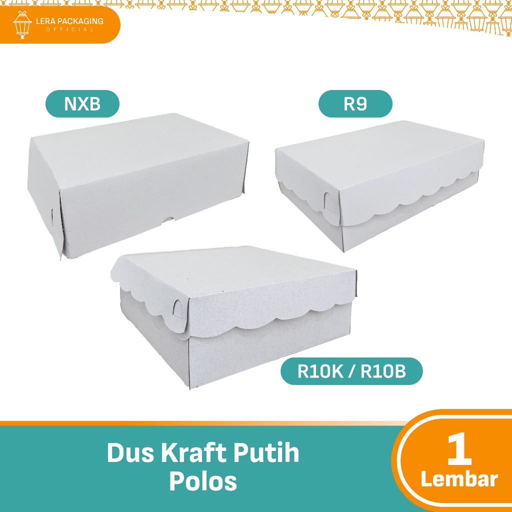 Jual Dus Nasi PUTIH Polos / Box Kotak Nasi warna Putih ukuran R9 R10K ...